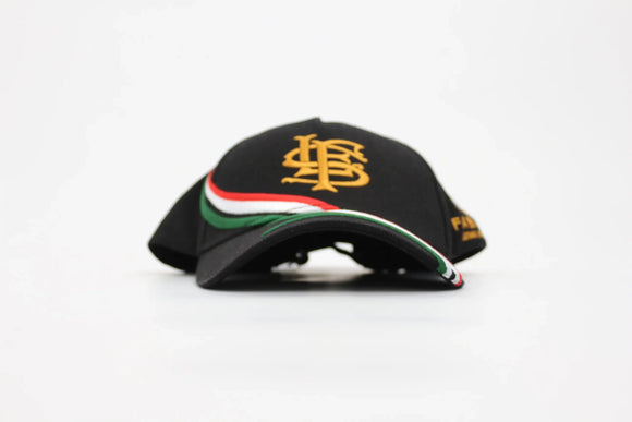 Fabiani black cap with embroidered details