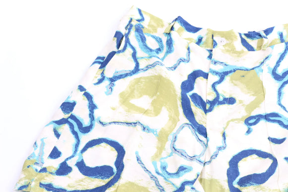 YDE cream, green and blue shorts - L