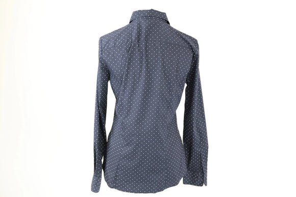 H&M navy shirt with white polka dots - 8