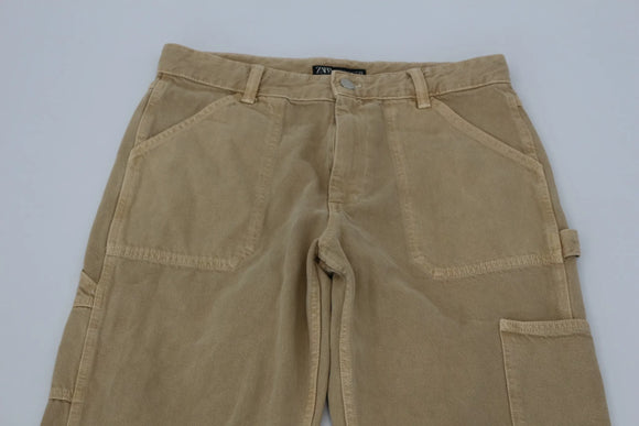 ZARA beige cargo jeans (broken zip) - 12