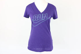 Nike Dri-Fit purple and blue top - RUN logo - XS