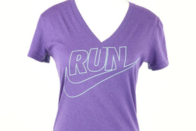 Nike Dri-Fit purple and blue top - RUN logo - XS - 0