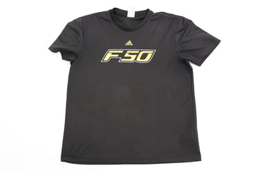Adidas F50 Black Athletic Top | Yellow Accents | Size L | Pre-Loved
