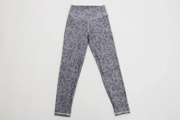 Purple Floral Print Tights – Size S | Thrift Finds