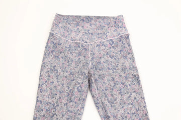 Purple Floral Print Tights – Size S | Thrift Finds - 0