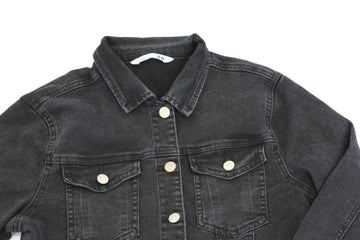 MRP Black Denim Jacket | Size 38 | Pre-Loved - 0