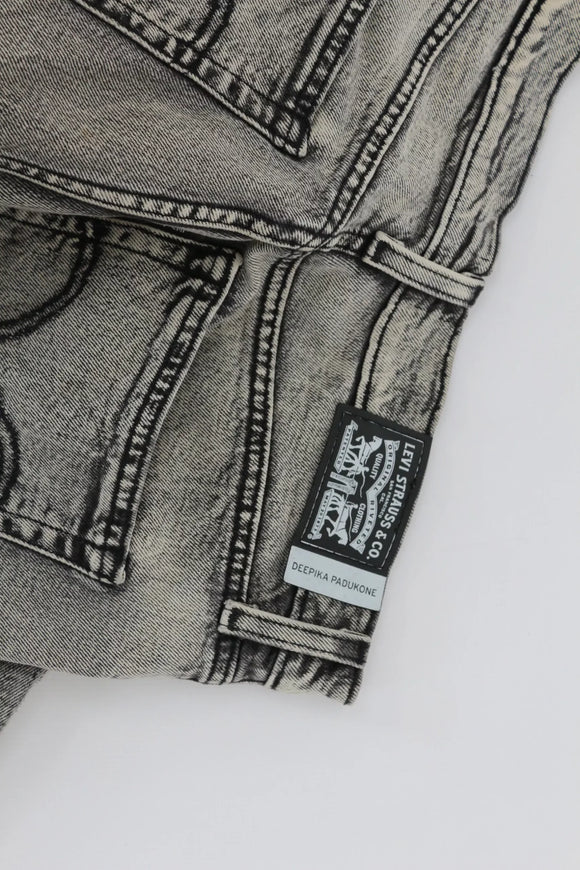 Levi's black and white tapered jeans - 30