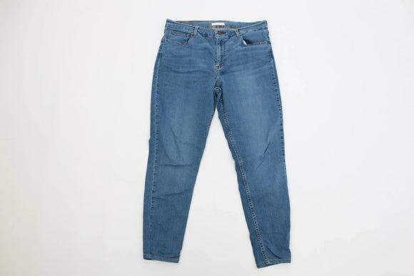 Levi's blue high rise super skinny - 32