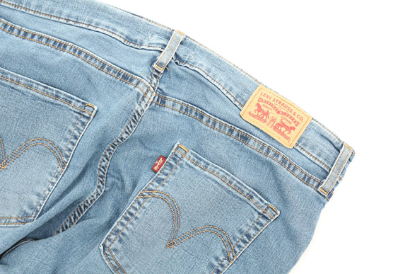Levi's blue high rise super skinny - 32