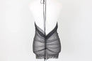 Black and diamond mini lace up dress - S-2