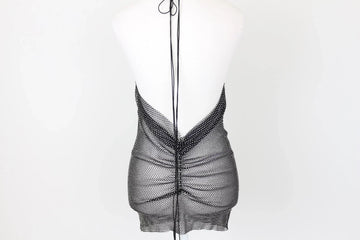 Black Diamond Lace-Up Mini Dress – Size S | Thrift Finds - 0