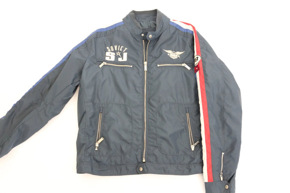 Soviet navy bomber jacket with red, white and blue details -XXL