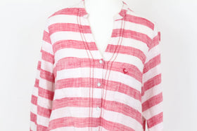Old Khaki red and white stripe shirt - 12 - 0