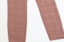 Dirty pink lace tights - small tear on one ankle - S-3