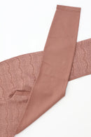 Dirty pink lace tights - small tear on one ankle - S-4