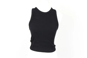 Black ribbed racerback top - S