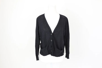 Black 100% Cotton Cardigan – Size S | Thrift Finds