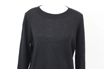 Black Ribbed Jersey – Size S | Thrift Finds - 0