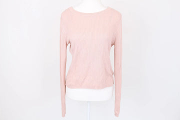 Baby Pink Ribbed Jersey – Size M | Thrift Finds