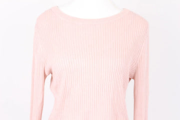 Baby Pink Ribbed Jersey – Size M | Thrift Finds - 0