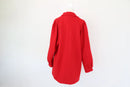 Vintage red blazer style coat with bronze buttons -12-5