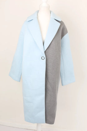 ONLY blue and grey knitted coat - S - 0