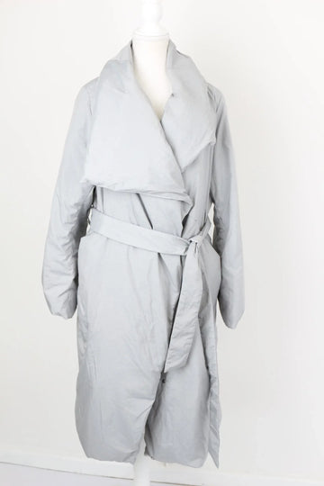 Light Grey Midi Puffer Jacket – Size L | Brand new - 0