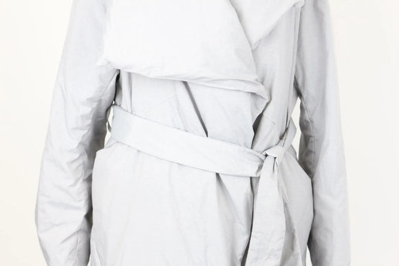 Vero Moda light grey midi puffer jacket - L