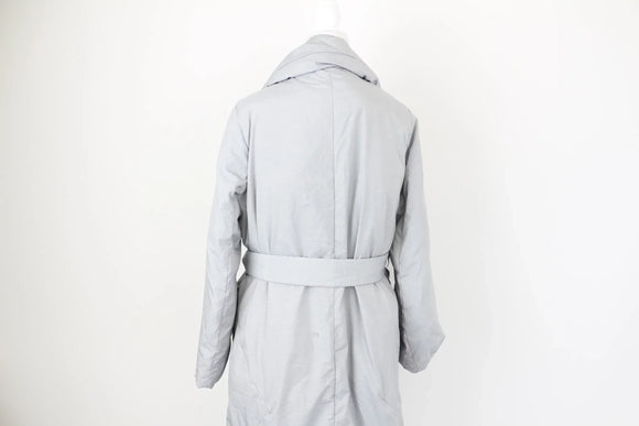 Vero Moda light grey midi puffer jacket - L