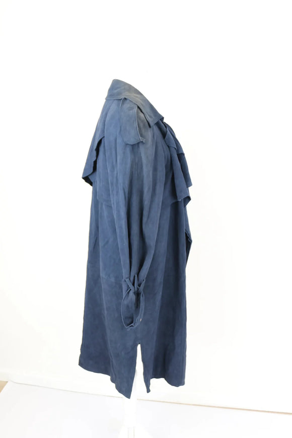 Vero Moda midnight blue genuine suede coat - M