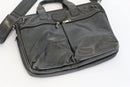 Hunt black genuine leather vintage laptop bag-3