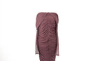 BOOHOO brown body body off the shoulder mesh maxi dress - 14-1