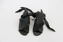 ZARA Black faux leather wrap around heals - 3-1