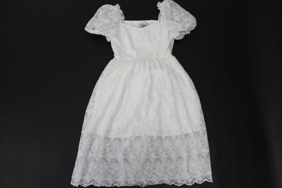 Vero Moda cream lace midi dress - S