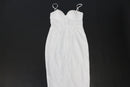 BOOHOO white corset lace midi dress - 12-1