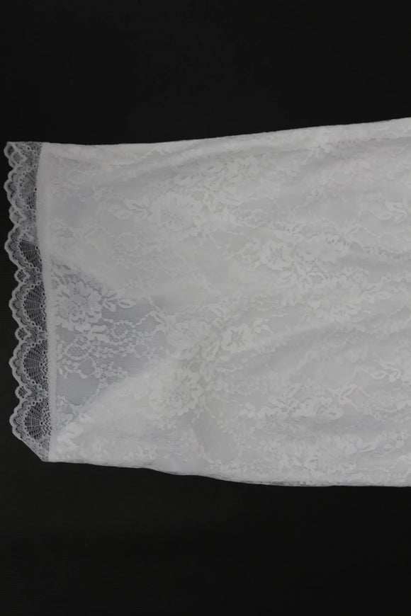 BOOHOO white corset lace midi dress - 12