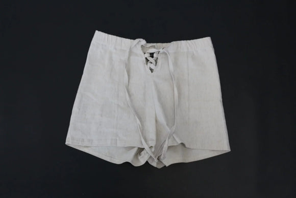 BOOHOO beige shorts with tie - 10