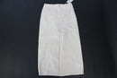 ZARA cream denim midi skirt with slit - M-1