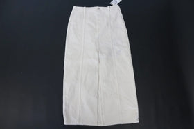 ZARA cream denim midi skirt with slit - M