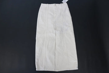 Cream Denim Midi Skirt – Slit Detail | Size M | Brand new