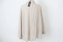 BOOHOO beige textured lightweight cotton oversized shirt - 16-5