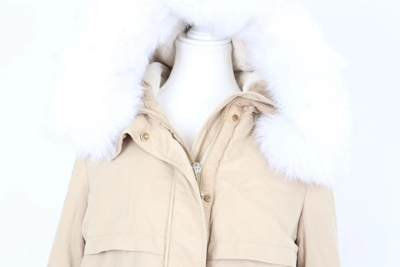 ONLY light brown winter jacket with fur details - XS