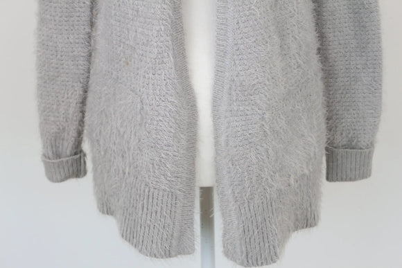 Cotton On grey super fluffy cardigan - XS