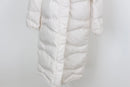 Vero Moda cream puffer jacket with orange fur details - M-3