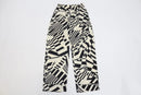 Superbalist satin black and cream flowy pants - 10-1
