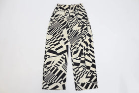 Superbalist satin black and cream flowy pants - 10