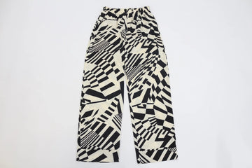 Black & Cream Satin Flowy Pants – Size 10 | Thrift Finds