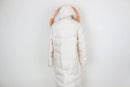 Vero Moda cream puffer jacket with orange fur details - M-5