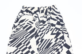 Superbalist satin black and cream flowy pants - 10 - 0
