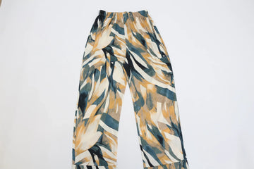 Satin Tropical Flowy Pants – Size 10 | Thrift Finds